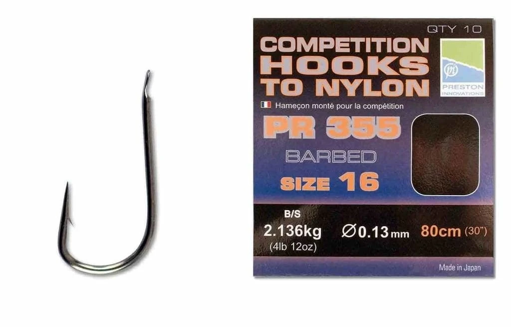 PR 355 Competition Hooks To Nylon 30” #16 2 PR 355 Competition Hooks To Nylon 30” #16 - Afbeelding 2